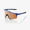 100% Europe Sunglasses SPEEDCRAFT® - Gloss Cobalt Blue - HiPER® Copper Mirror Lens