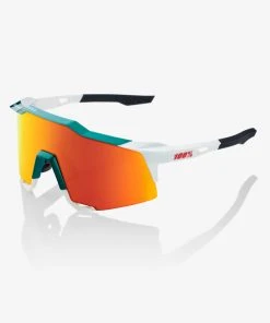 100% Europe SPEEDCRAFT® - BORA - Hansgrohe Team Gloss Metallic / Matte White - HiPER® Red Multilayer Mirror Lens