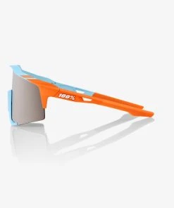 100% Europe SPEEDCRAFT® - Soft Tact Two Tone - HiPER® Silver Mirror Lens Sunglasses