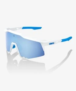 100% Europe Sunglasses Speedcraft® SE Movistar Team White - HiPER® Blue Multilayer Mirror Lens