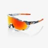 100% Europe Sunglasses SPEEDTRAP® - Soft Tact Grey Camo - HiPER® Red Multilayer Mirror Lens