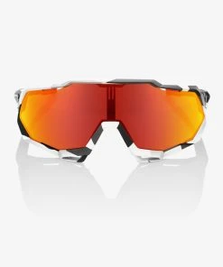 100% Europe Sunglasses SPEEDTRAP® - Soft Tact Grey Camo - HiPER® Red Multilayer Mirror Lens