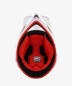 100% Full Face STATUS Youth Helmet Topenga Red/White