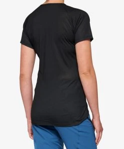 100% AIRMATIC Women's Short Sleeve Jersey Black Women's Jerseys