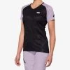 100% AIRMATIC Women's Short Sleeve Jersey Black/Lavender