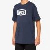 100% ICON Youth Short Sleeve Tee Navy Youth Shorts And Pants
