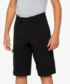 100% Youth Shorts And Pants RIDECAMP Youth Shorts W/ Liner Black
