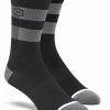 100% FLOW Performance Socks - Black/Grey